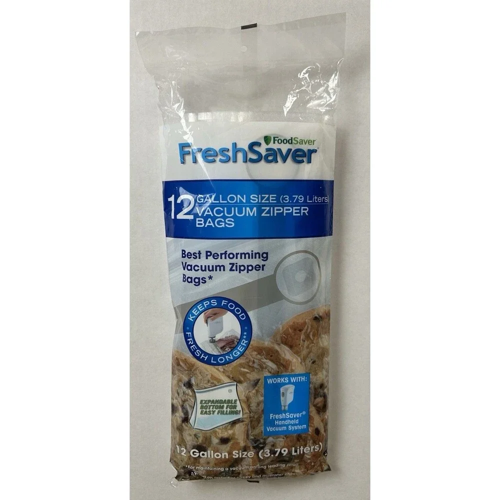 FoodSaver Bag Bundle Assort. Gallon Quart FreshSaver Vacuum Zipper New Old Stock